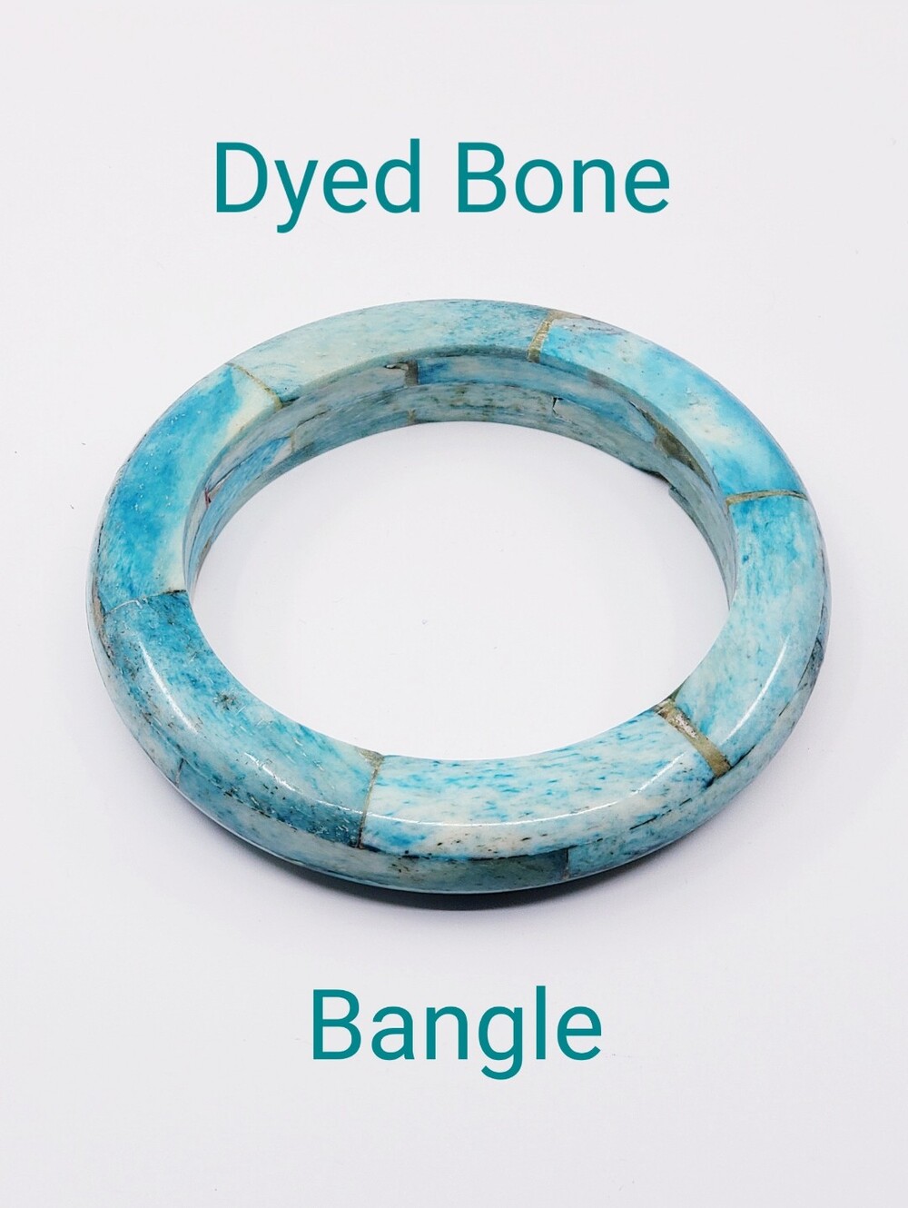 India Dyed Bone Turquoise Blue Bangle Bracelet
